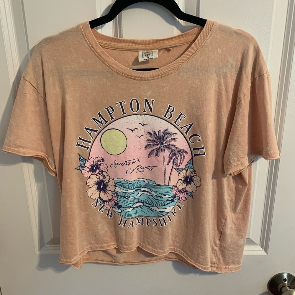 Bloom Size Small Hampton Beach Graphic Tee - Soft Peach